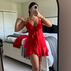 Hello Molly - Faux Wrap Mini Dress